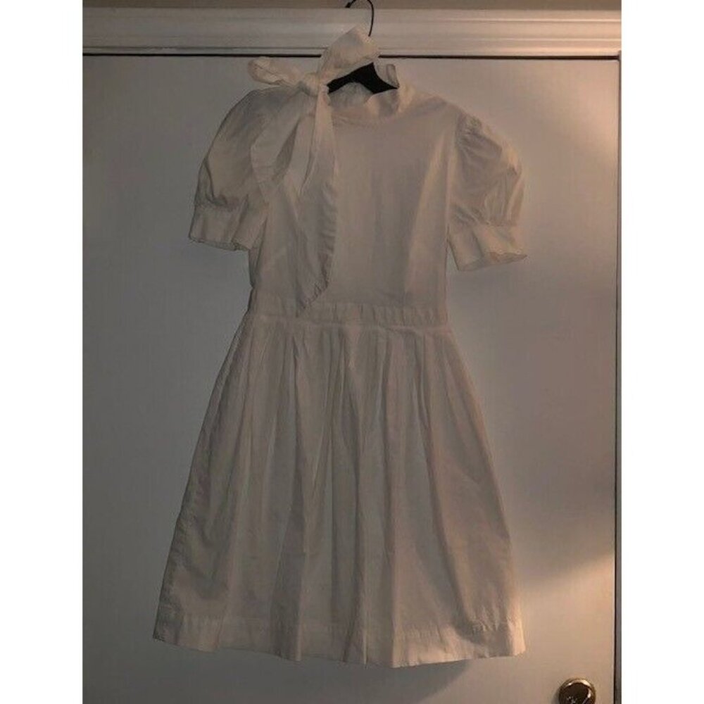 PRE-OWNED GIRL MEETS GLAM COLLECTION HANNA PUFF SLEEVE COTTON POPLIN DRESS SZ 6 - Picture 9 of 10